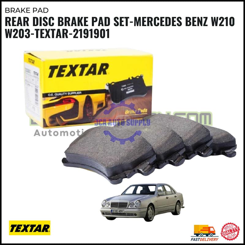 Rear Disc Brake Pad Set-Mercedes Benz W210 W203-TEXTAR-2191901