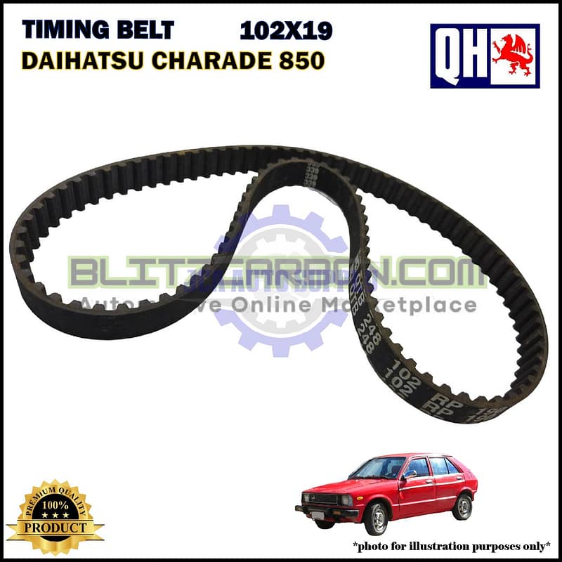 Tali Timing-Daihatsu Charade 850 1.0cc-Timing Belt-QHUK-QTB248 (102X19)