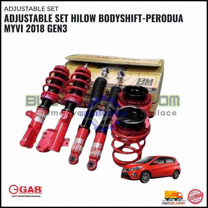 Adjustable Set Hilow Bodyshift-Perodua Myvi 2018 Gen3
