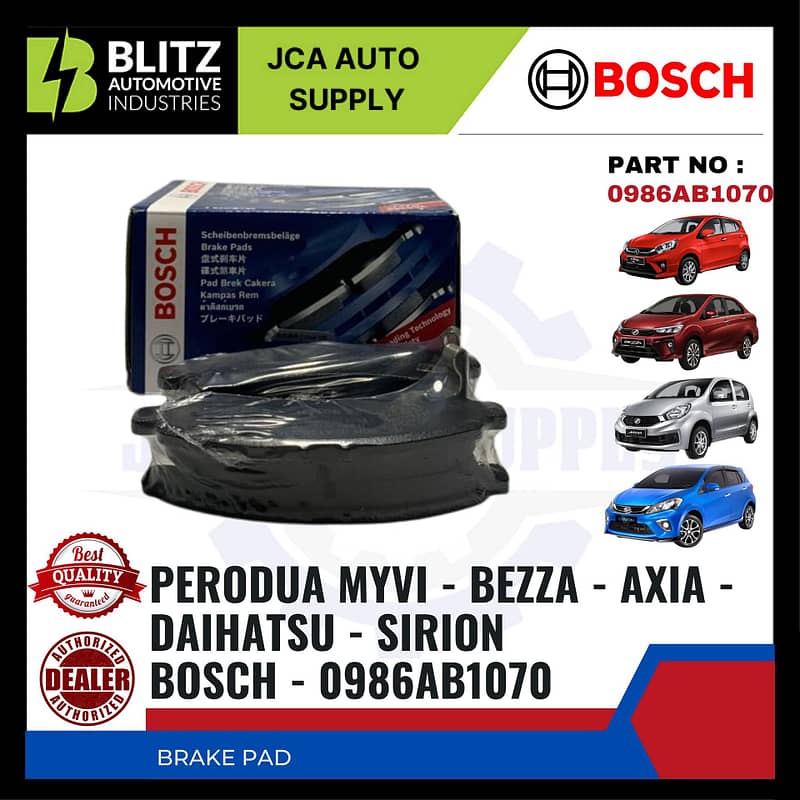 Toyota Hiace - Hilux (LN106, LN166, KDN170L) Front Brake Pads - BOSCH - 0986505798