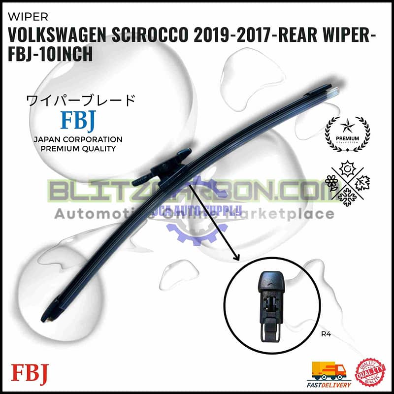 Volkswagen Scirocco 2017-2019-Rear Wiper-FBJ-10inch