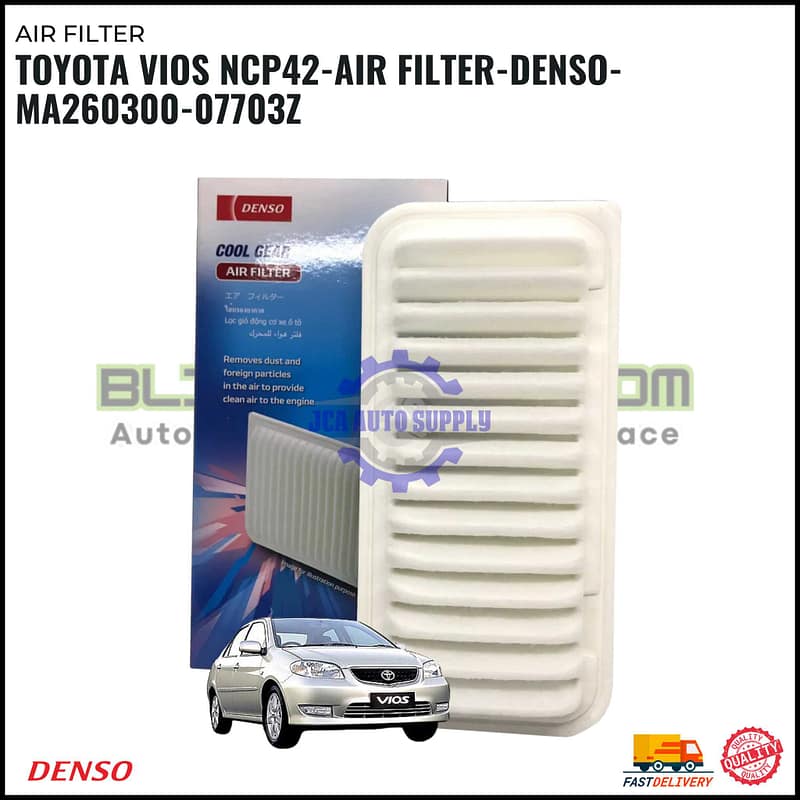 Air Filter-Toyota Vios NCP42-DENSO-MA260300-07703Z