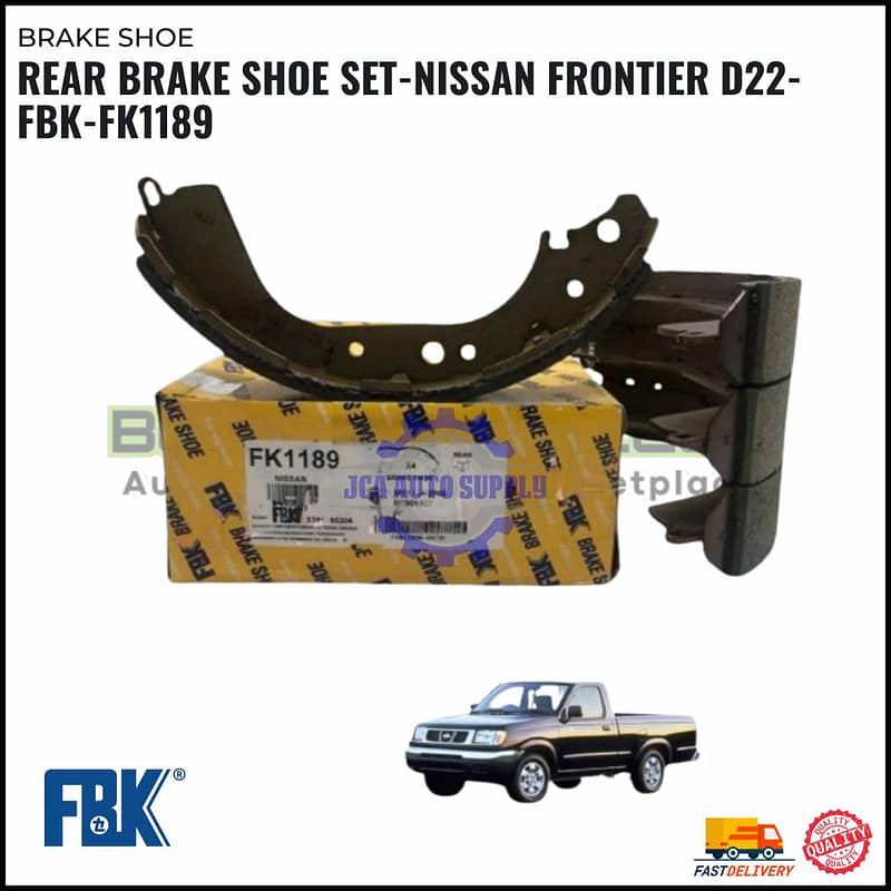 Rear Brake Shoe Set-Nissan Frontier D22-FBK-FK1189