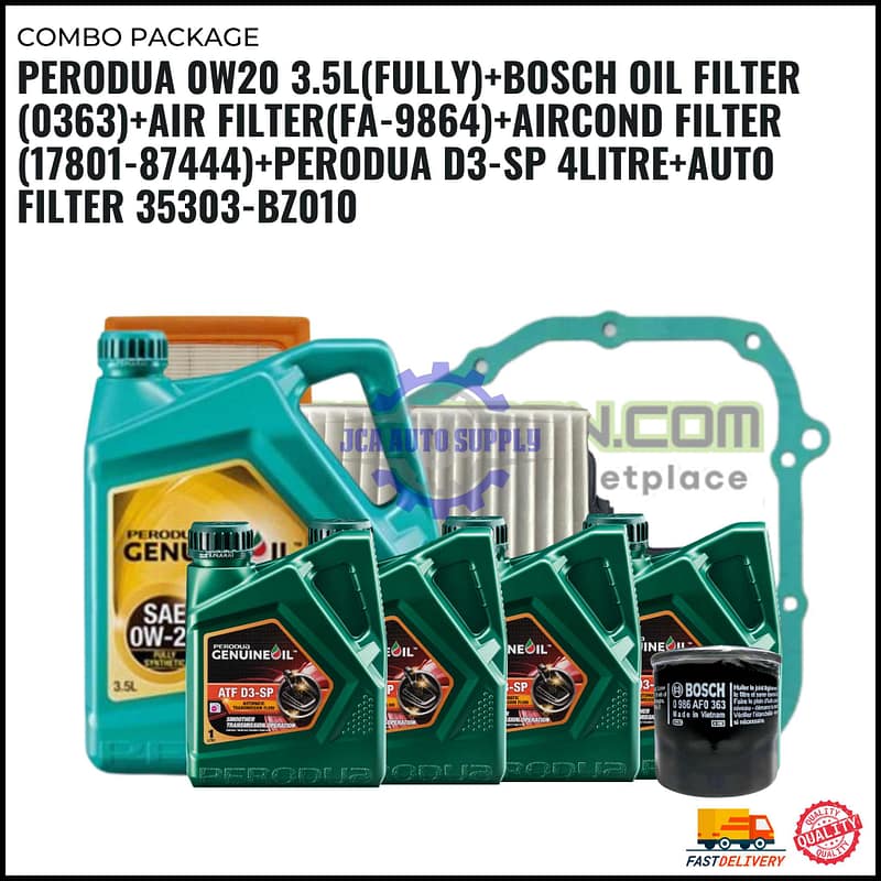 PERODUA with ATF (4Litre) & AUTO FILTER-MYVI D20N (YEAR2017 AND ABOVE)-ARUZ-PERODUA PACKAGE