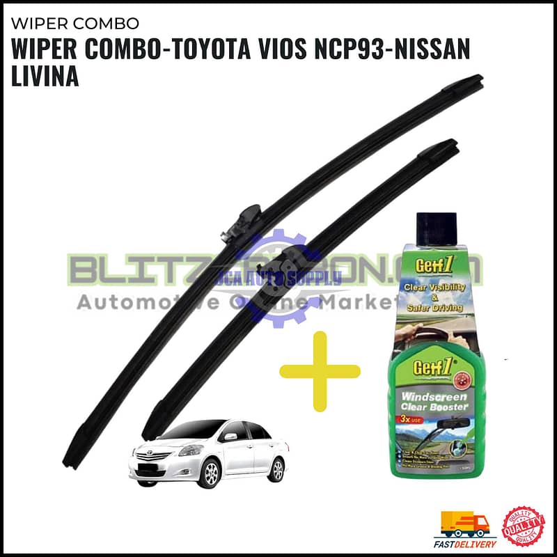 WIPER COMBO-Toyota Vios NCP93-Nissan Livina
