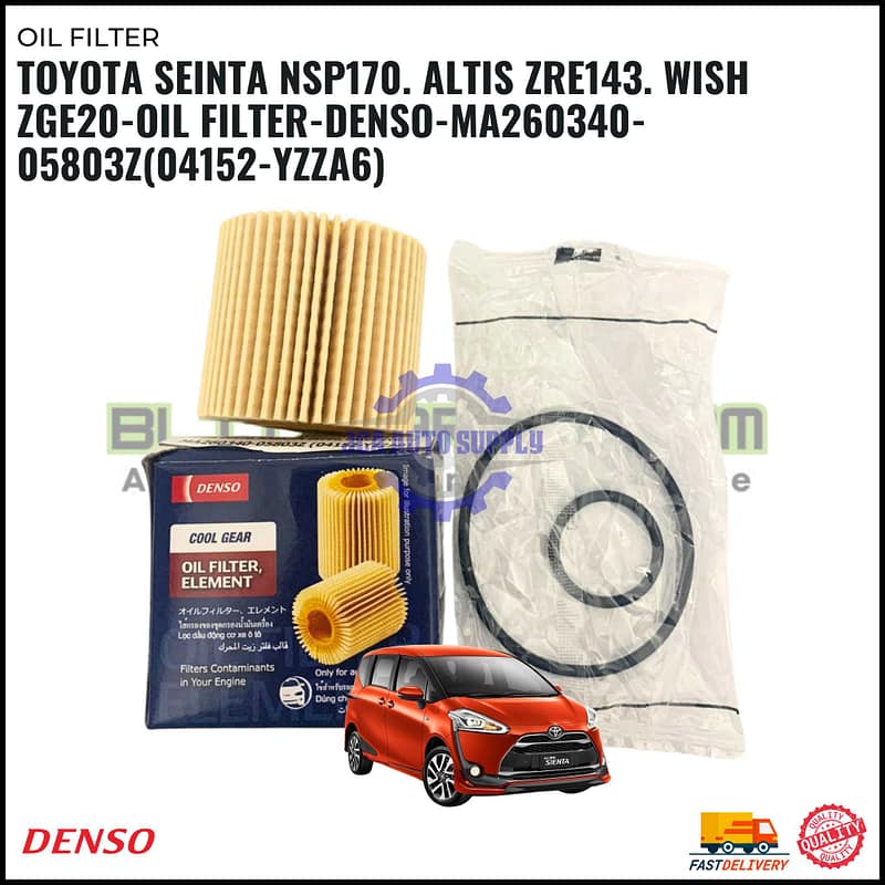 Oil Filter-Toyota Sienta NSP170-Altis ZRE143-Wish ZGE20-MA260340-05803z(04152-YZZA6)