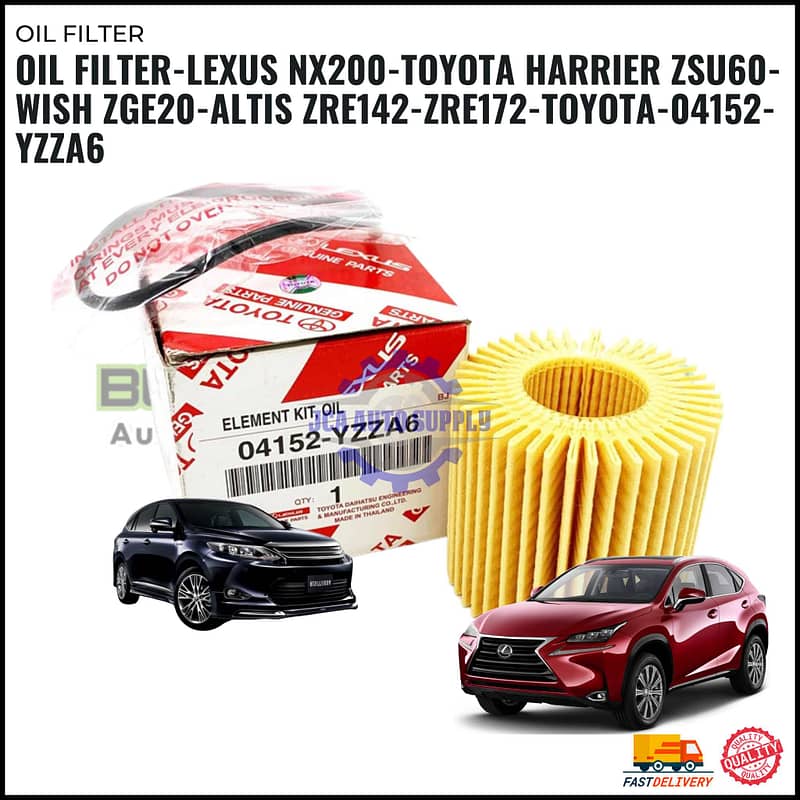 Oil Filter-Lexus NX200-Toyota Harrier ZSU60-Wish ZGE20-Altis ZRE142-ZRE172-Toyota-04152-YZZA6