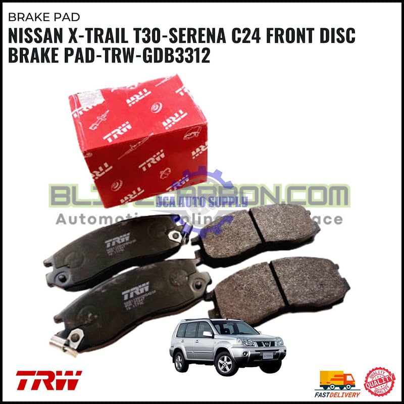 Nissan X-Trail T30-Serena C24 Front Disc Brake Pad-TRW-GDB3312