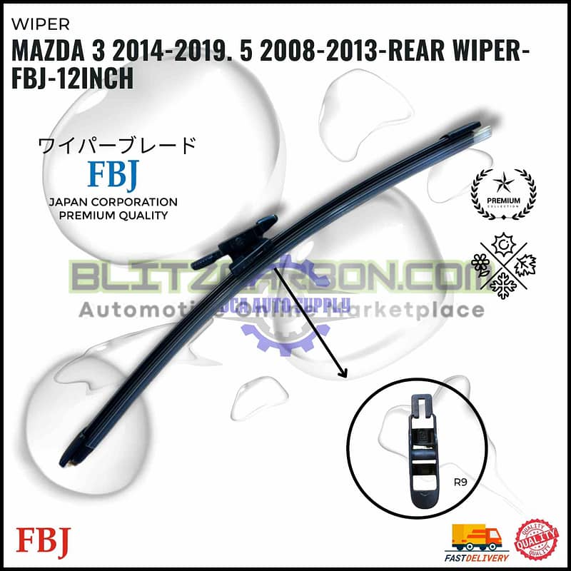 Mazda 3 2014-2019. 5 2008-2013-Rear Wiper-FBJ-12inch