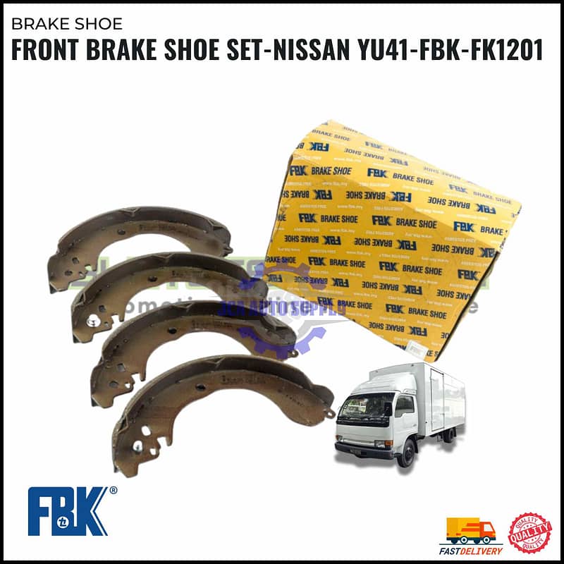 Front Brake Shoe Set-Nissan YU41-FBK-FK1201