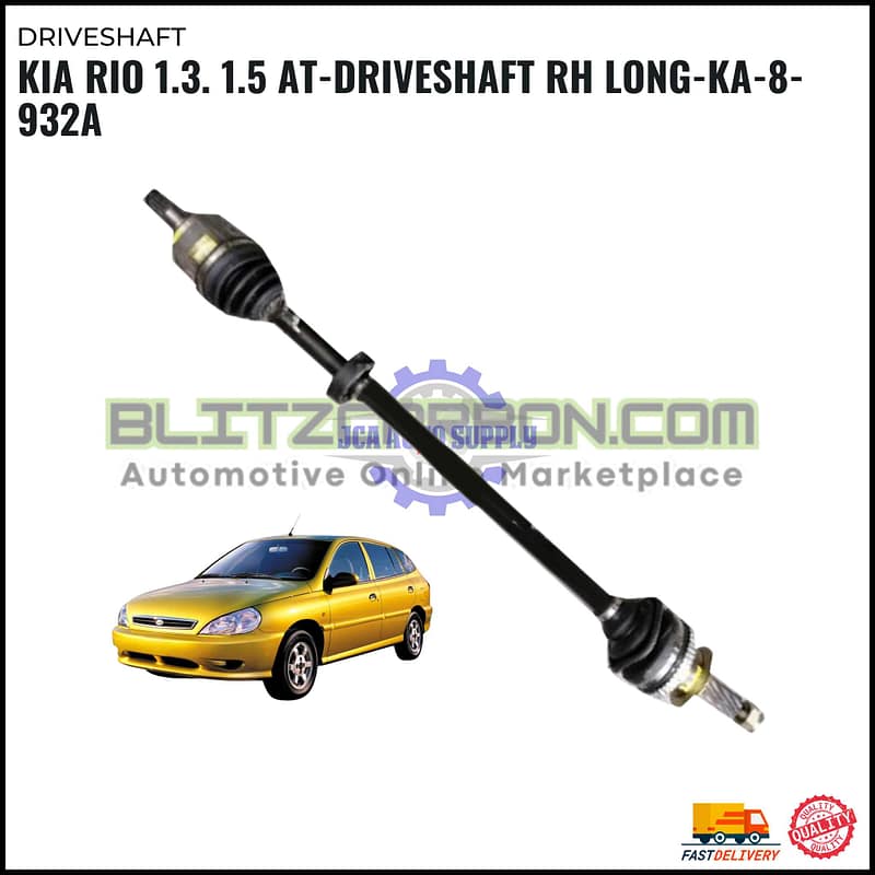 Kia Rio 1.3. 1.5 At-Driveshaft RH Long-KA-8-932A