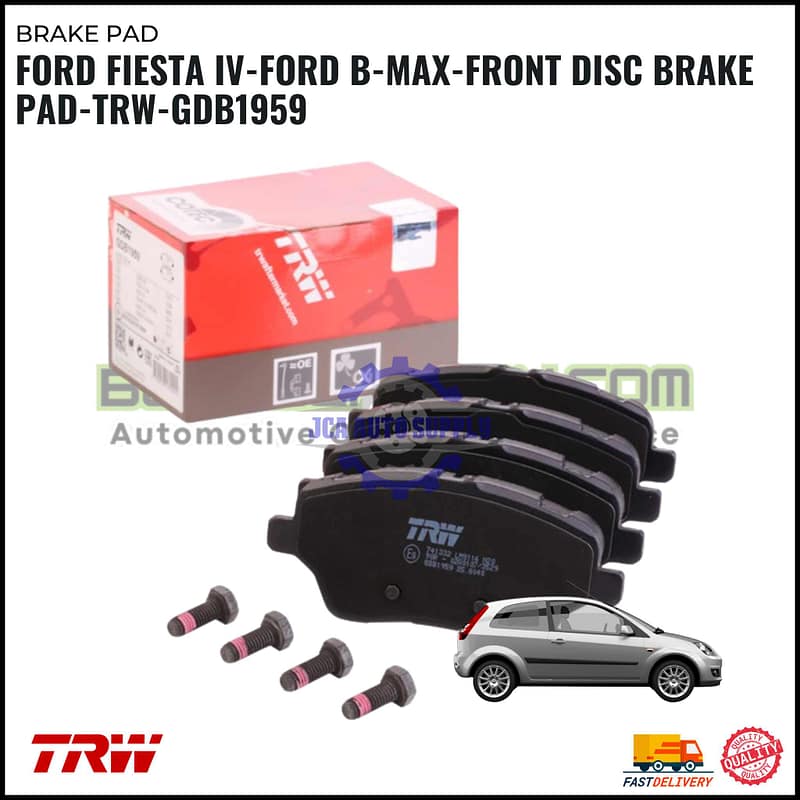 Ford Fiesta IV-Ford B-MAX-Front Disc Brake Pad-TRW-GDB1959