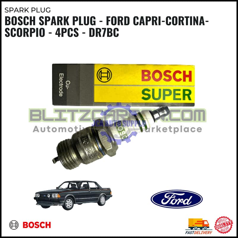 BOSCH Spark Plug - FORD CAPRI-CORTINA-SCORPIO - 1PCS - DR7BC
