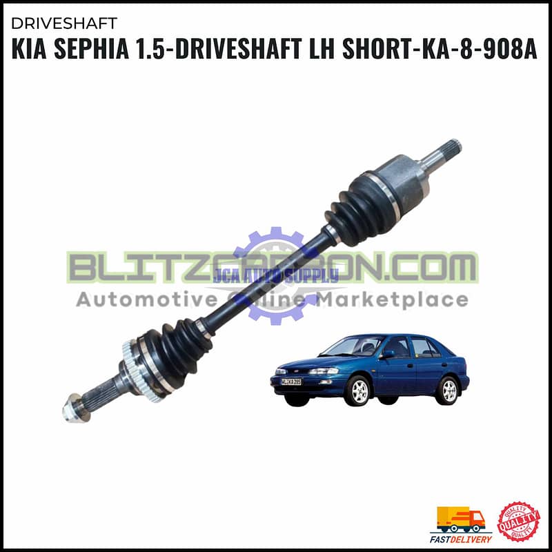 Kia Sephia 1.5-Driveshaft LH Short-KA-8-908A