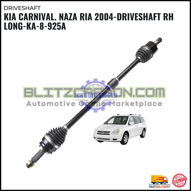 Kia Carnival. Naza Ria 2004-Driveshaft RH Long-KA-8-925A