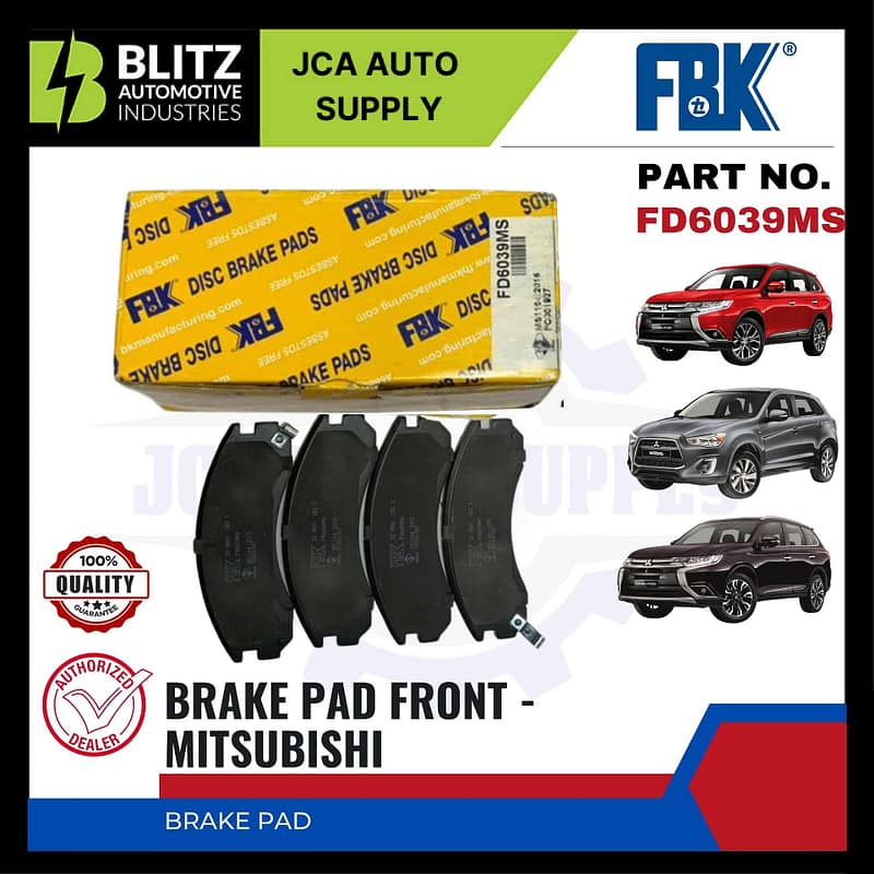 Mitsubishi Rear Disc Brake Pad - FBK - FD6039