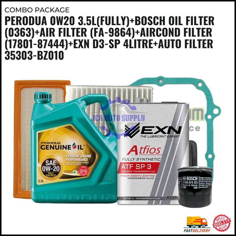 PERODUA with ATF (4Litre) & AUTO FILTER-MYVI D20N (YEAR2017 AND ABOVE)-ARUZ-PERODUA & EXN PACKAGE