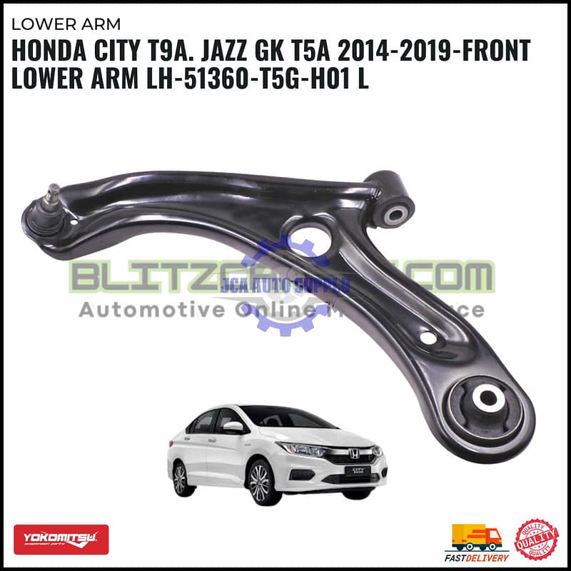 Honda City T9A. Jazz GK T5A 2008-2014-2019-Front Lower Arm