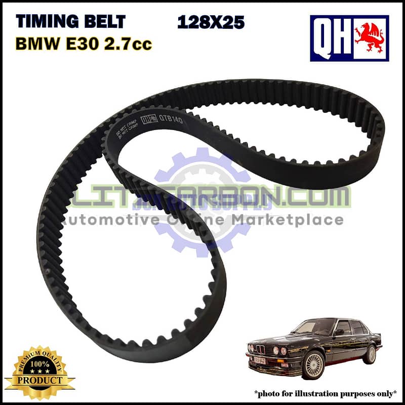 Tali Timing-BMW E30 2.7cc-Timing Belt-QHUK-QTB140 (128X25)