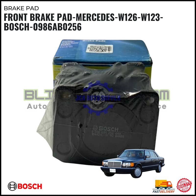 FRONT BRAKE PAD-MERCEDES-W126-W123-BOSCH-0986AB0256