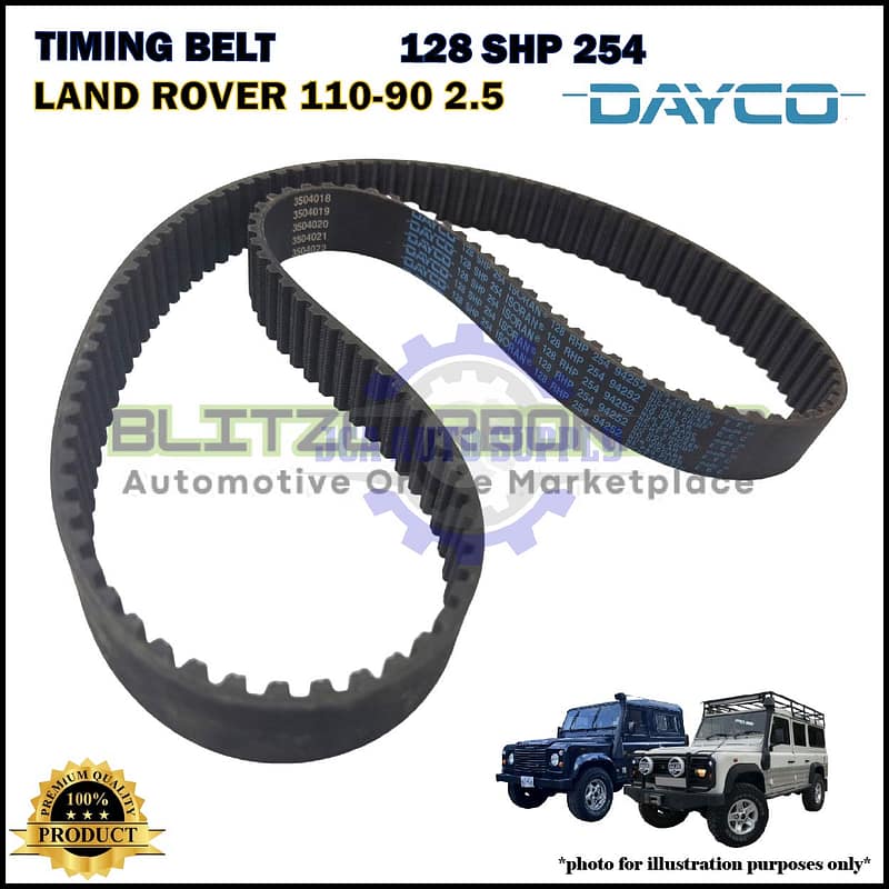 Tali Timing-Land Rover 110 2.5cc-90 2.5cc-Timing Belt-DAYCO-94252 (128 SHP 254)