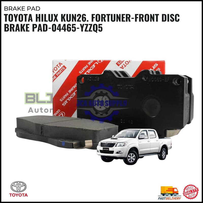 Toyota Hilux KUN25 - Fortuner Front Brake Pads-Toyota-04465-YZZQ5