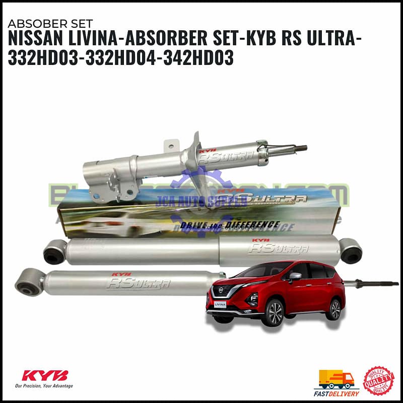 Nissan Livina-Absorber Set-KYB RS ULTRA-332HD03-332HD04-342HD03