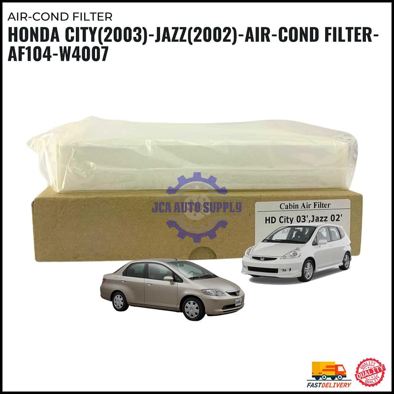 Cabin Air-Cond Filter-Honda City(2003)-Jazz(2002)-AF104-W4007