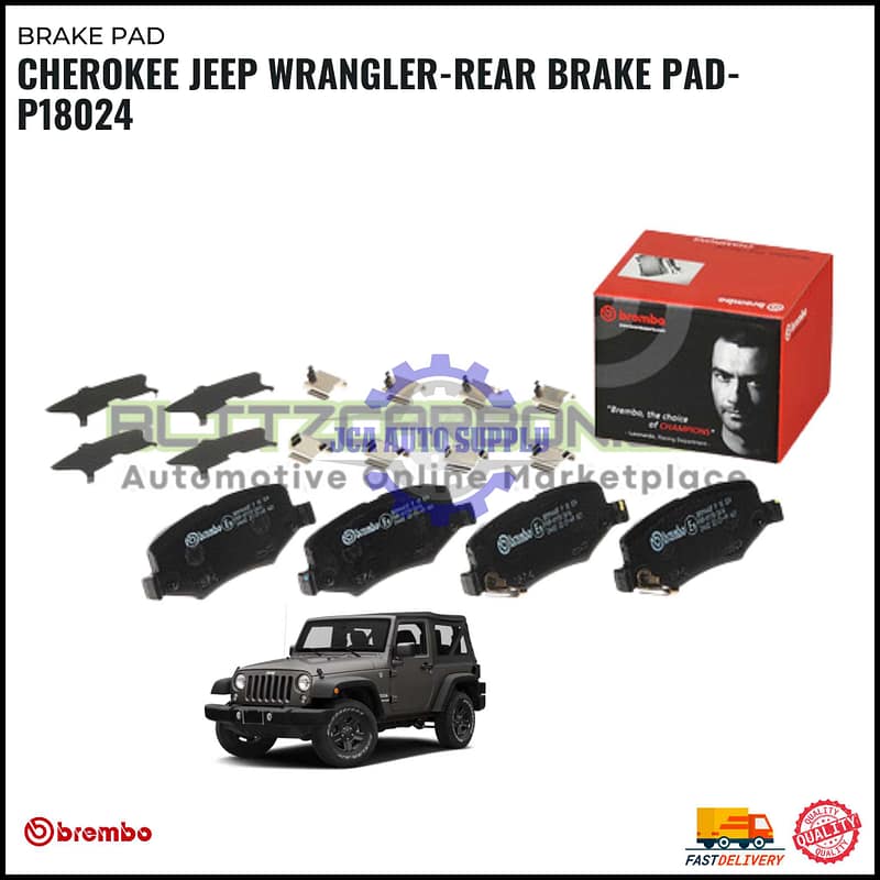 Cherokee Jeep Wrangler-Rear Brake Pad-P18024