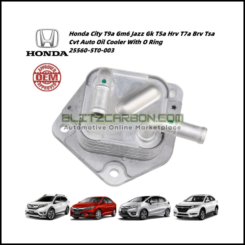 Honda City T9a Gm6 Jazz Gk T5a Brv Tsa Cvt Auto Oil Cooler With O Ring 25560-5T0-003