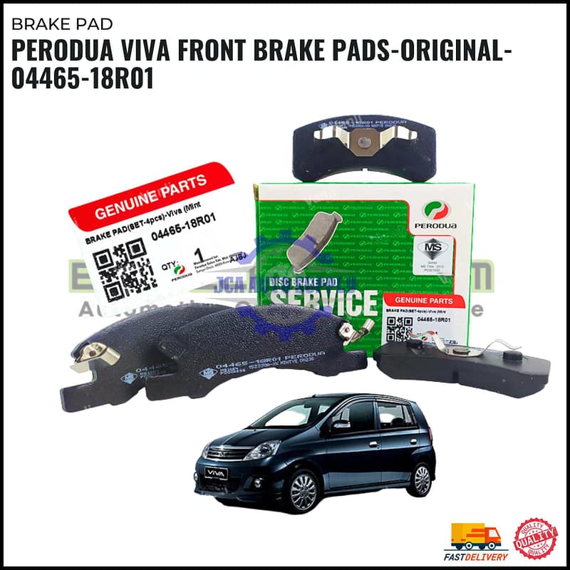 Perodua Viva Front Brake Pads - Original - 04465-18R01