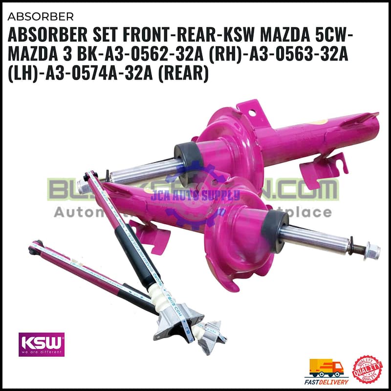 Front Absorber Set (2pcs)-Toyota Harrier ACU30. ACU35 2.4cc. Lexus RX300. MCU30-KSW-A2-1323-1322