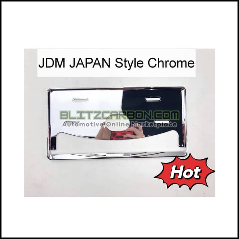 JDM Japan Style Chrome Car Nombor Plate Holder Frame Universal License Plate Vehicle Number Plate Cover Holder