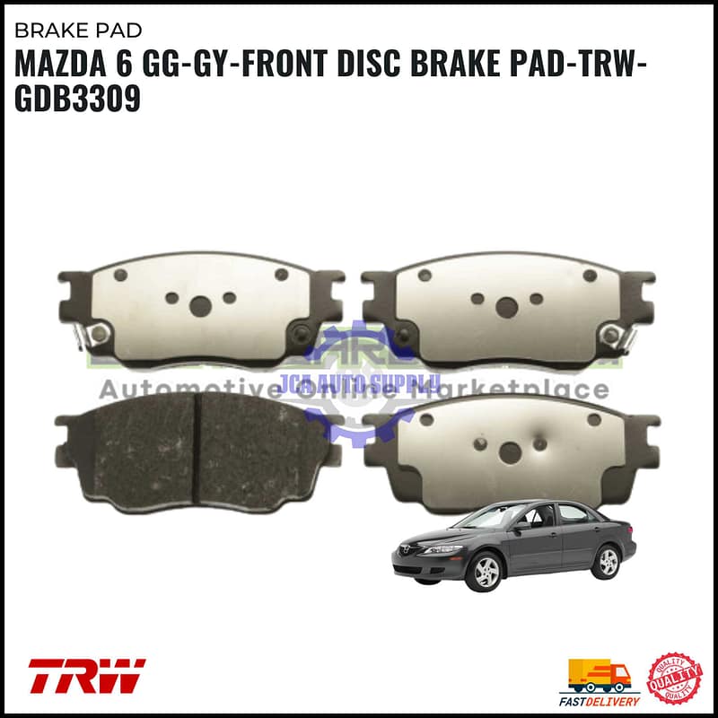 Mazda 6 GG-GY-Front Disc Brake Pad-TRW-GDB3309