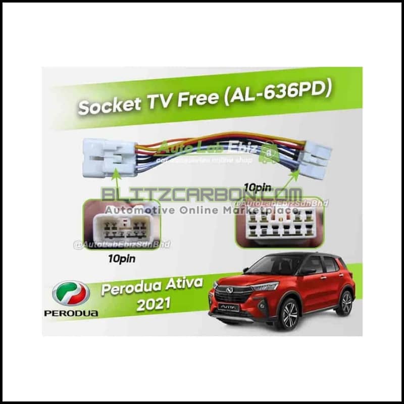 Perodua Ativa 2021 OEM Socket TV Free Bypass Video In Motion (AL-636PD)