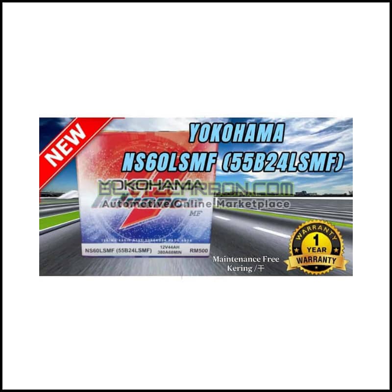 NS60LS 55B24LS MF YOKOHAMA Advance Bateri Kereta Batteries Bateri Kereta [Toyota /Honda/Nissan /Proton Waja Savvy]
