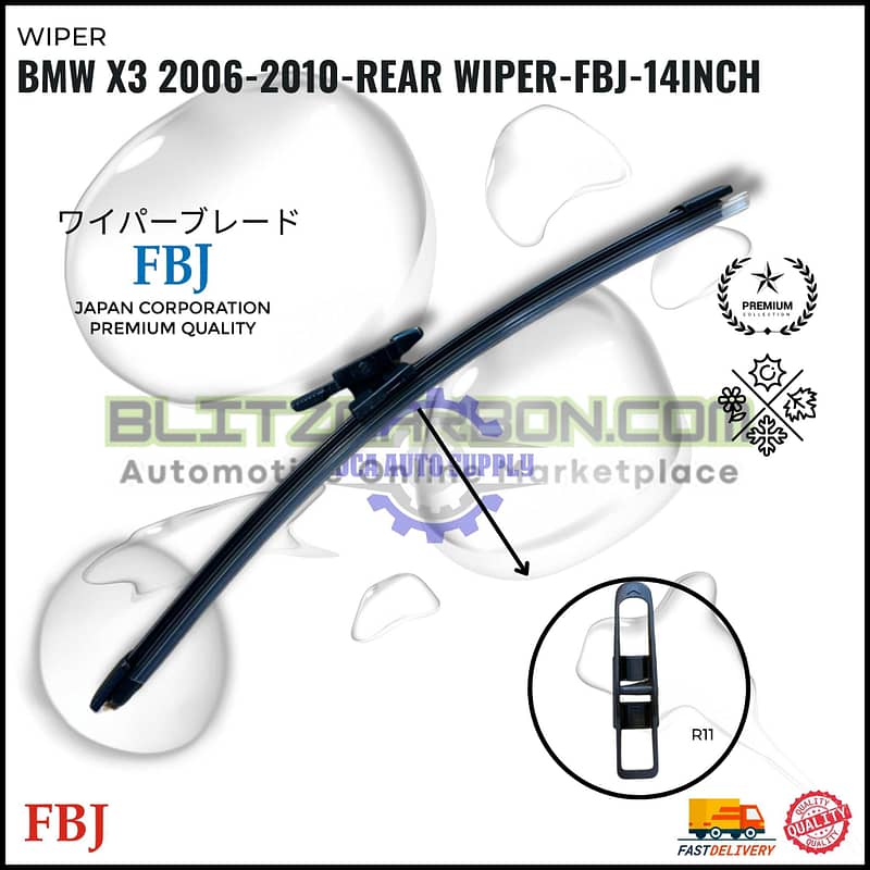 BMW X3 2006-2010-Rear Wiper-FBJ-14inch
