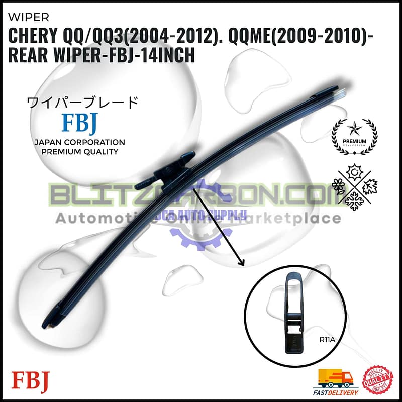 Chery QQ/QQ3(2004-2012). QQME(2009-2010)-Rear Wiper-FBJ-14inch