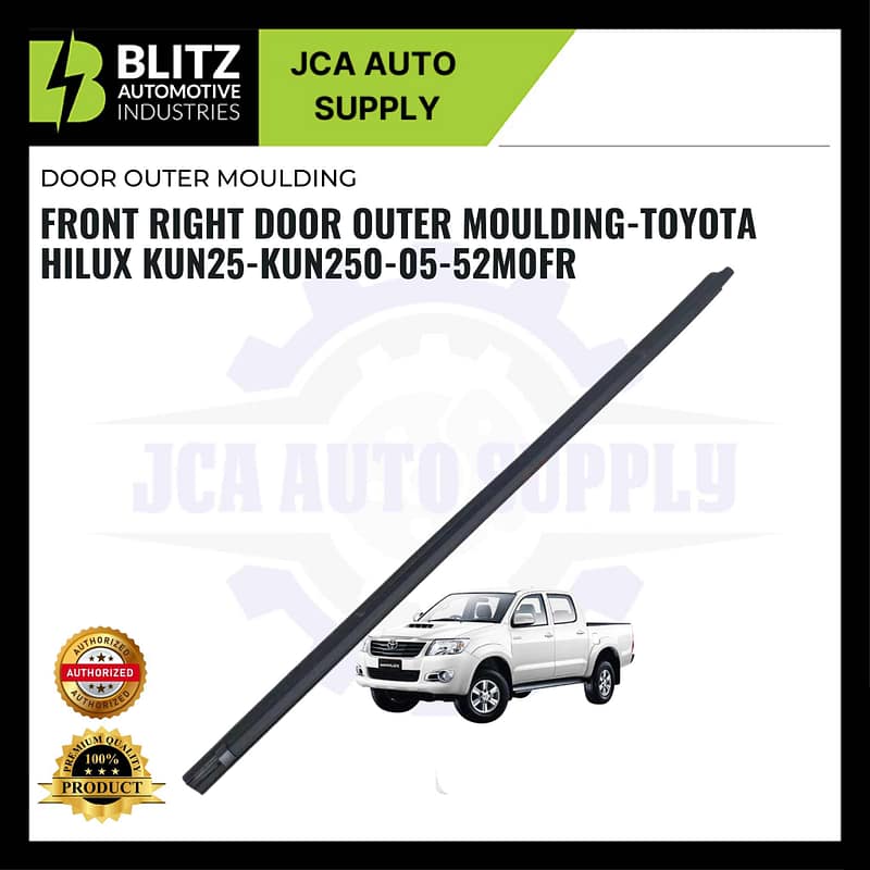 BLITZ FRONT RIGHT DOOR OUTER MOULDING TOYOTA HILUX KUN25 KUN250 05 52M0FR